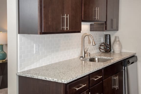 New Counter Tops and Cabinets at Aspenwoods Apartments, Eagan, MN, 55123