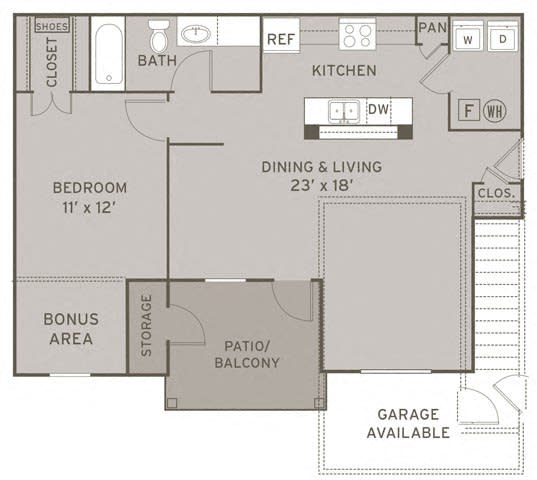 Derby FloorPlan at Champion Farms Apartments, Louisville, KY