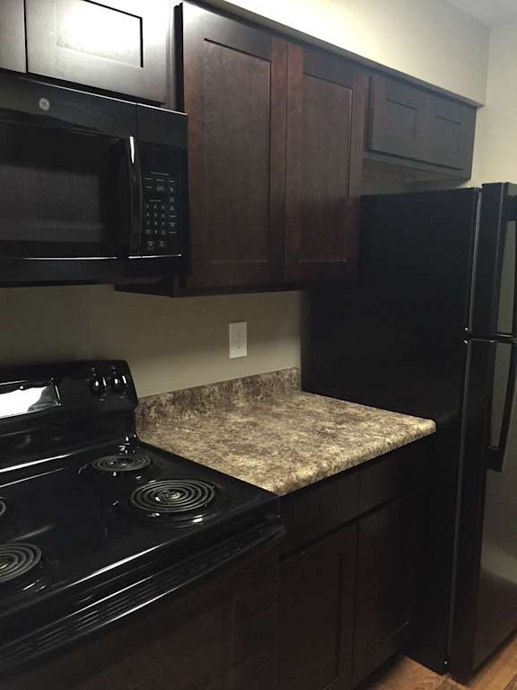 Black Appliances at Governor Square Apartments, Carmel, IN, 46032