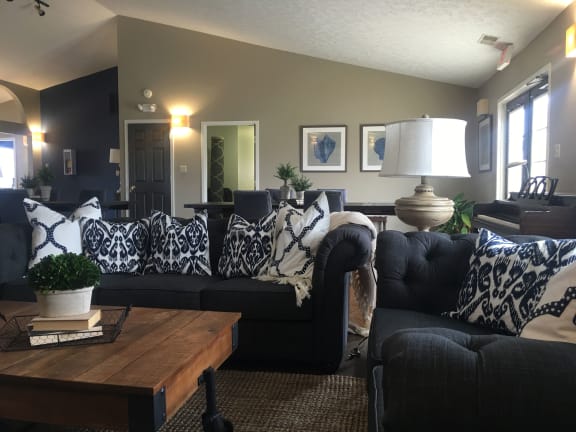 club house couch in amenity center