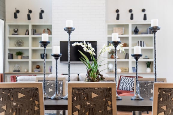 Stylish Tv Cabinet In Living Room at The Village on Spring Mill, Indiana