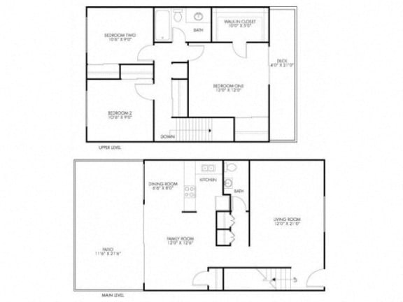 3 Bedroom 1.5 Bath Floor Plan 3 Bedroom 1.5 Bath Floor Plan at Monterey Townhouse, Monterey, CA