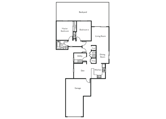 Model B floor plan.