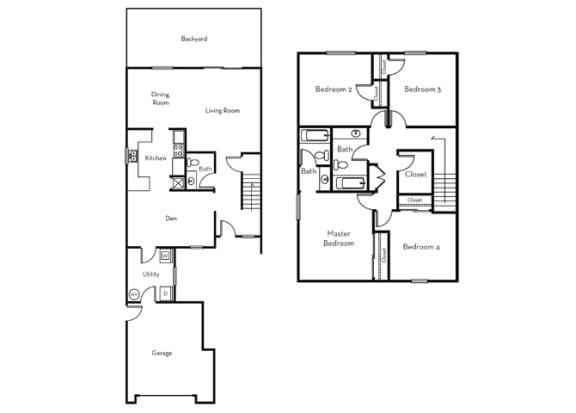 Model B floor plan.