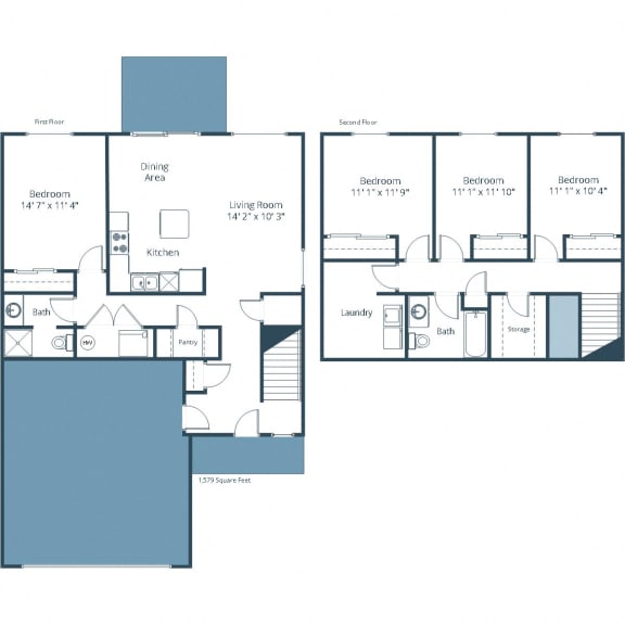 Bluestem Homes | Four Bedroom Floor Plan