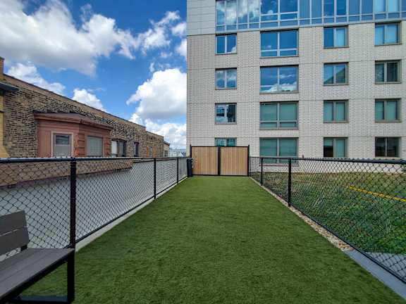 Dog park run at Lakeview 3200 Apartments, Chicago, IL, 60657