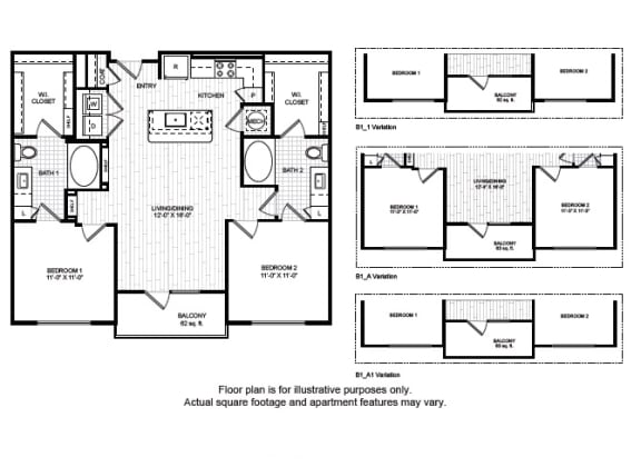 B1(1) Floor Plan at Windsor Old Fourth Ward, Atlanta, 30312