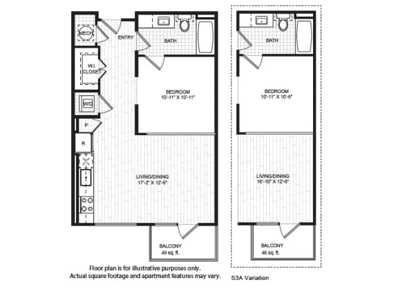 S3(2) Floor Plan at Windsor Old Fourth Ward, Atlanta, GA