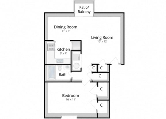 West Indianapolis One Bedroom Apartment