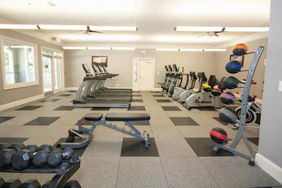 Fitness Center With Modern Equipment at The Mill at Chastain, Georgia