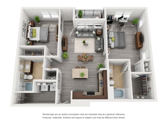 C1A Floor Plan at Glenwood Park Lofts, Atlanta, Georgia