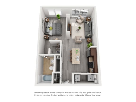 S1 Floor Plan at Glenwood Park Lofts, Georgia, 30316