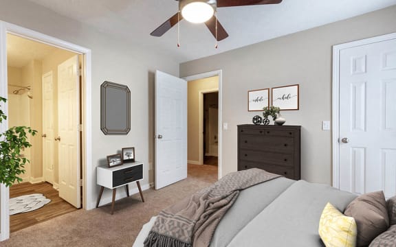 Spacious Bedrooms at Ridgeland Place Apartment Homes, Ridgeland, MS