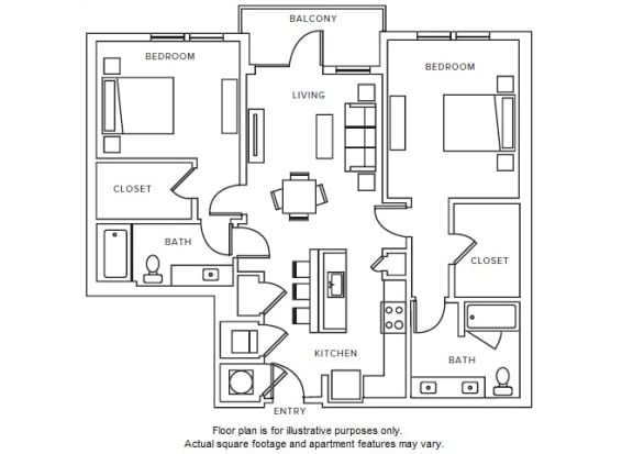 B4 floor plan at Windsor Parkview, Georgia, 30341