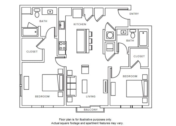B5 floor plan at Windsor Parkview, GA, 30341