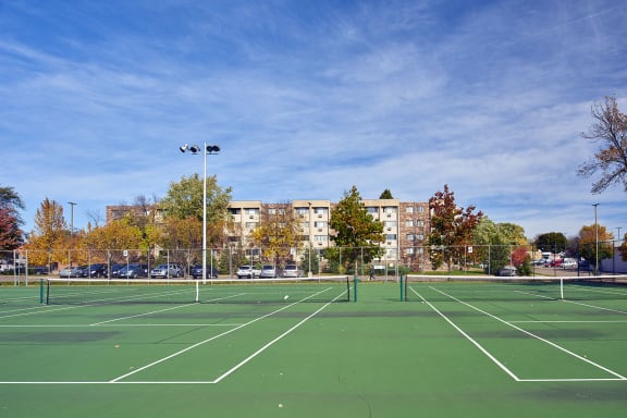 Open Tennis Court at Central Park Manor, Hopkins, MN