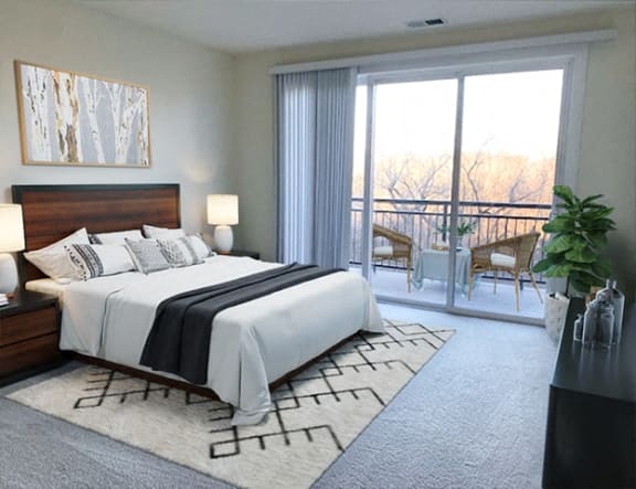 1x1M-Bedroom-at Poplar Creek Apartments, Wisconsin