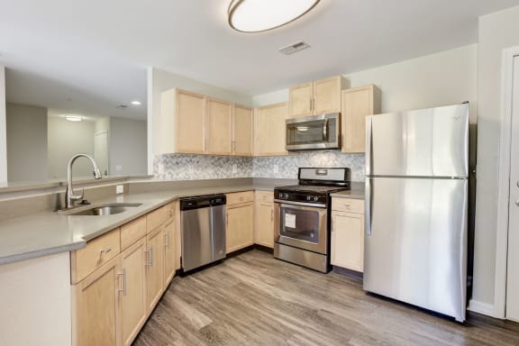 Wood Flooring Kitchen at Owings Park Apartments, Owings Mills, Maryland