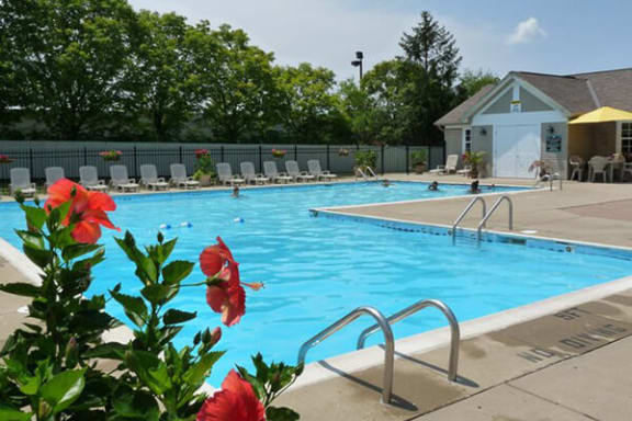 Swimming pool at West Carrollton apartments