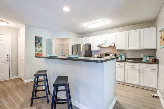 Kitchen Island at The Village Apartments, North Carolina
