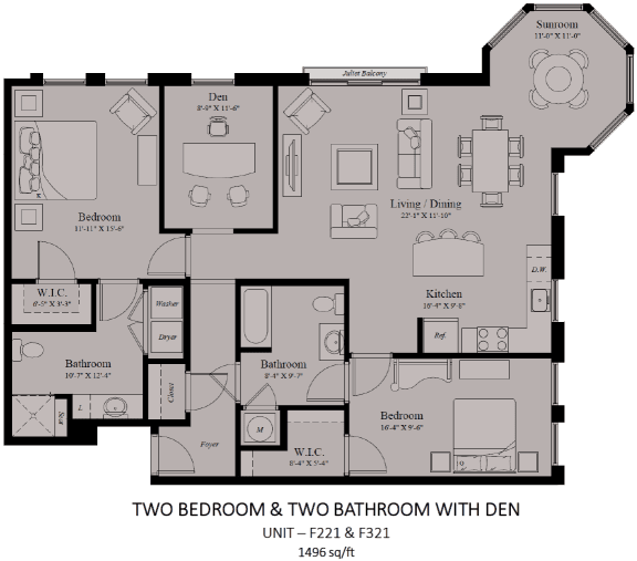Unit F221 at The Village Center Apartments At Wormans Mill*, Maryland