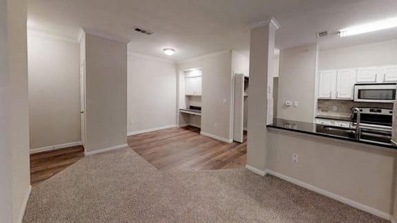 Vacant Living Area at Wind Dance, Texas, 75010