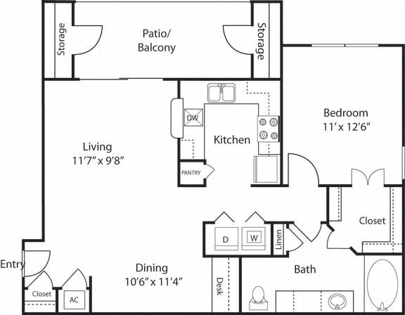 Comfort Floor Plan at Wind Dance, Carrollton, Texas