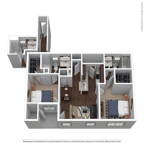 B12 Floor Plan at Avenues at Tuscan Lakes, League City, 77573