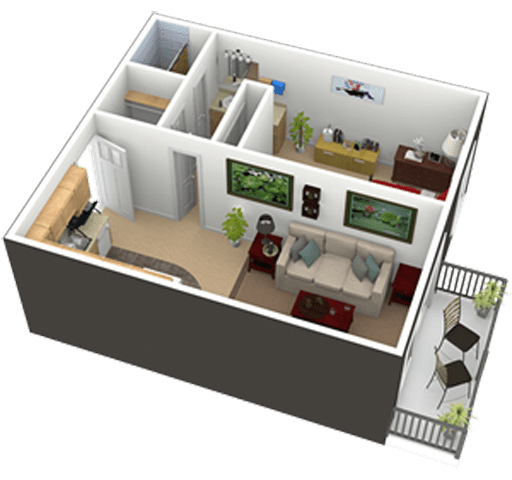 Floor Plan  A31B1B725 at The Falls, Mission, 66202