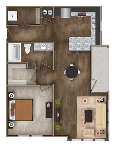 A4  Floor Plan at Imperial Lofts, Sugar Land