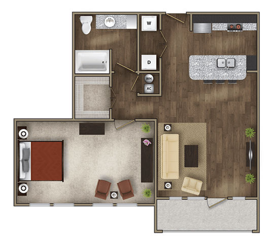 Floor Plan  A5 Floor Plan at Imperial Lofts, Texas