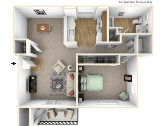 Floor Plan  1x1A