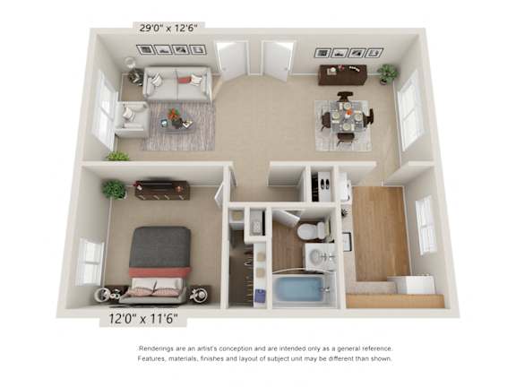 RH1A Floor Plan at Rose Hill Estates, Norwich, Connecticut