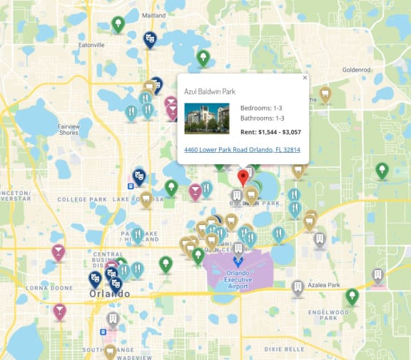 Map at Azul Baldwin Park, Florida