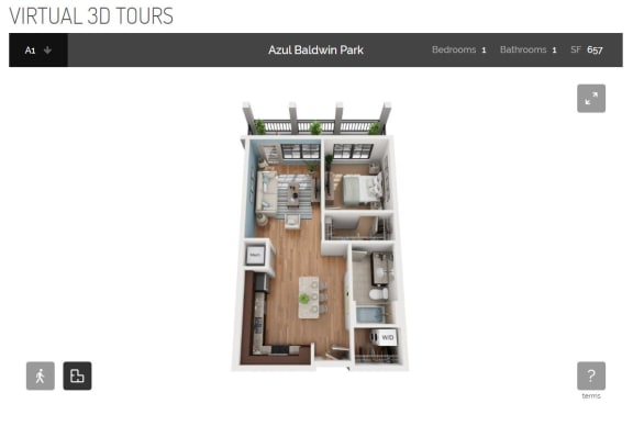Floor plan picture at Azul Baldwin Park, Florida, 32814