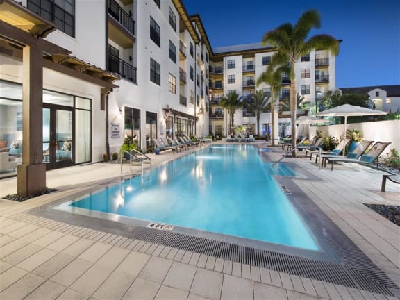 Swimming pool side at Azul Baldwin Park, Orlando, Florida
