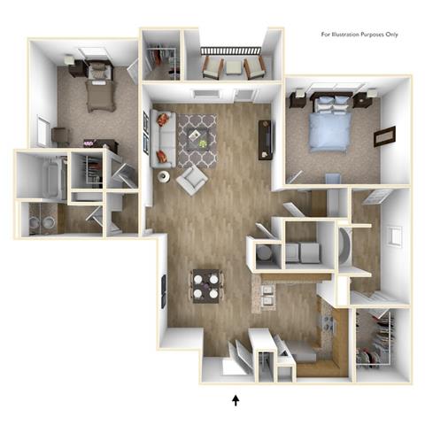 B2 Floor Plan at Villas at Hampton, Hampton, Georgia
