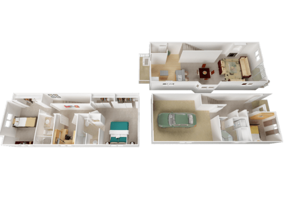 Salishan Floor Plan at Westview Heights Apartments, Oregon, 97229