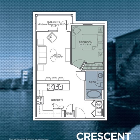 Crescent Floor Plan at Lake Lofts at Deerwood, Jacksonville, 32216