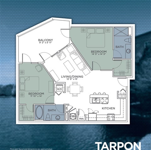 Tarpon Floor Plan at Lake Lofts at Deerwood, Jacksonville, FL, 32216