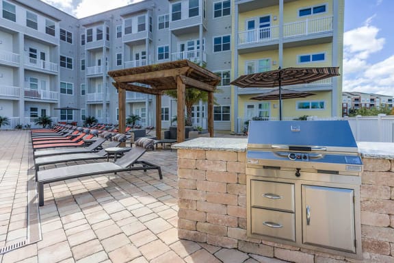 Grilling Station at Lake Lofts at Deerwood, Jacksonville, Florida