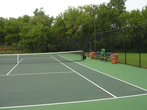 Tennis Court with Lights at Valley Lo Towers, Glenview, IL, 60025