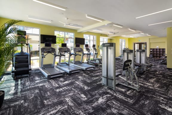 Cardio Equipment at The Flats at Ballantyne Apartments, North Carolina