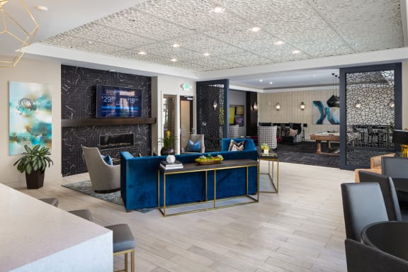 Expansive Clubhouse at The Flats at Ballantyne Apartments, Charlotte, 28277