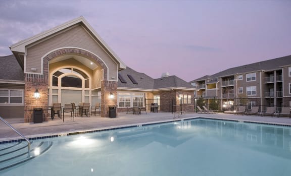 Night View Of Pool at The Preserve at Rock Springs, Wyoming, 82901