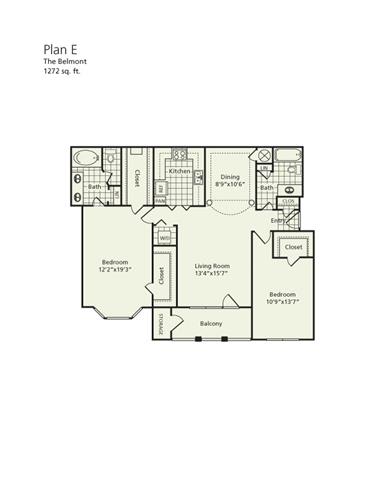 2 Bedroom Apartment Plan E