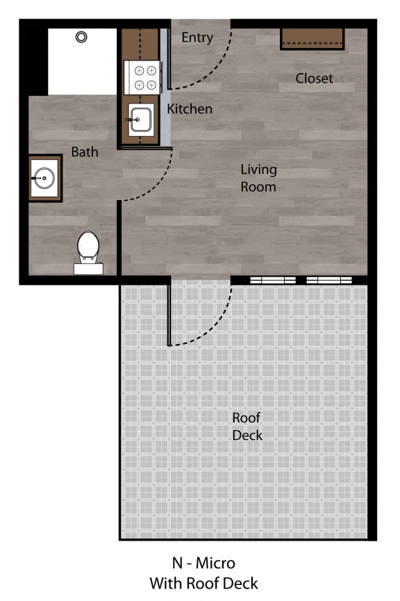0x1a Floor Plan at Sedona Apartments, Seattle, WA