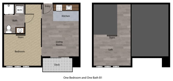 1x1a Floor Plan at Sedona Apartments, Seattle, WA