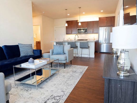 Spacious Living Room With Comfy Sofa at Cedar Place Apartments, Wisconsin, 53012