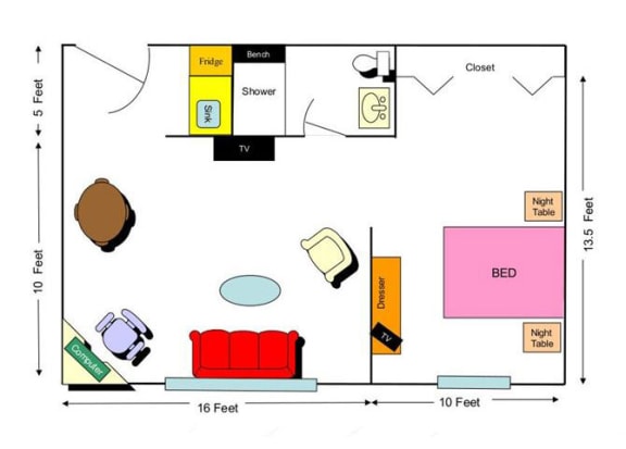 Deluxe Studio Floor Plan at Savannah Grand of Sarasota, Sarasota, 34238